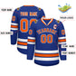 Custom Royal Orange Royal-White Classic Style Hockey Jersey Limited