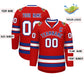Custom Red Royal-White Classic Style Hockey Jersey Limited