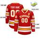 Custom Red White Red-Gold Classic Style Hockey Jersey Limited