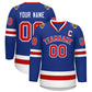 Custom Royal Red-White Classic Style Hockey Jersey