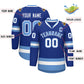 Custom Royal Light Blue-White Classic Style Hockey Jersey Limited