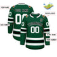 Custom Green Black-White Classic Style Hockey Jersey Limited