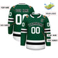 Custom Green Black-White Classic Style Hockey Jersey Limited