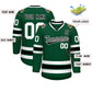 Custom Green Black-White Classic Style Hockey Jersey Limited
