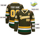 Custom Olive Gold-White Classic Style Hockey Jersey Limited