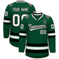 Custom Green White-Black Classic Style Hockey Jersey