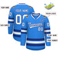 Custom Powder Blue White-Royal Classic Style Hockey Jersey Limited