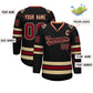 Custom Black Crimson-Black Classic Style Hockey Jersey Limited