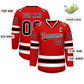Custom Red Black-White Classic Style Hockey Jersey Limited