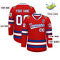 Custom Red White-Royal Classic Style Hockey Jersey Limited