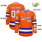 Custom Orange White-Purple Classic Style Hockey Jersey Limited