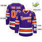 Custom Purple Orange-White Classic Style Hockey Jersey Limited