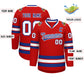 Custom Red Royal-White Classic Style Hockey Jersey Limited