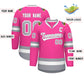 Custom Pink White-Gray Classic Style Hockey Jersey Limited