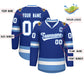 Custom Royal White-Light Blue Classic Style Hockey Jersey Limited