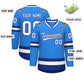 Custom Powder Blue White-Royal Classic Style Hockey Jersey Limited