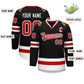 Custom Black Red-White Classic Style Hockey Jersey Limited
