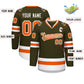 Custom Olive Orange-White Classic Style Hockey Jersey Limited