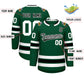Custom Green Black-White Classic Style Hockey Jersey Limited