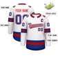 Custom White Red White-Royal Classic Style Hockey Jersey Limited