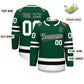Custom Green Black-White Classic Style Hockey Jersey Limited