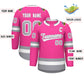 Custom Pink White-Gray Classic Style Hockey Jersey Limited