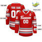 Custom Red White Red-Gray Classic Style Hockey Jersey Limited