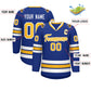 Custom Royal Gold-White Classic Style Hockey Jersey Limited