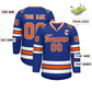 Custom Royal Orange Royal-White Classic Style Hockey Jersey Limited