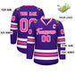Custom Purple Pink-White Classic Style Hockey Jersey Limited
