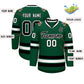 Custom Green Black-White Classic Style Hockey Jersey Limited