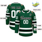 Custom Green Black-White Classic Style Hockey Jersey Limited