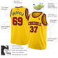 Custom Yellow Red-Royal Authentic Basketball Jersey Limited