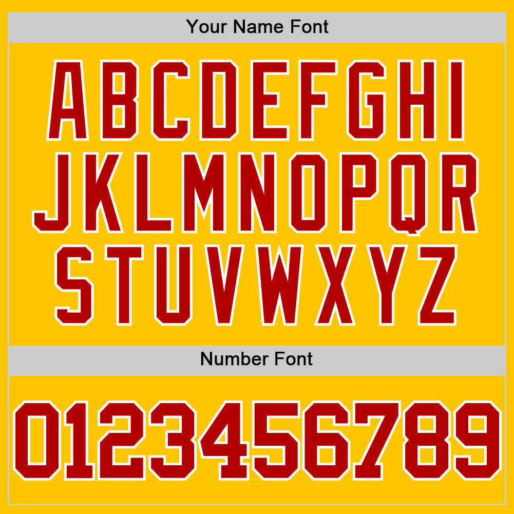 Custom Yellow Red-White Authentic Basketball Jersey Limited