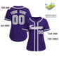 Custom Purple Gray-White Classic Style Baseball Jersey For Women Limited