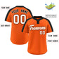 Custom Orange White-Orange Classic Style Authentic Two-Button Softball Jersey Limited