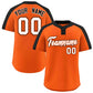 Custom Orange White-Orange Classic Style Authentic Two-Button Softball Jersey