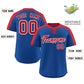 Custom Royal Red-White Classic Style Authentic Two-Button Softball Jersey Limited