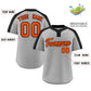 Custom Gray Orange-Black Classic Style Authentic Two-Button Softball Jersey Limited