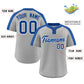 Custom Gray Royal-White Classic Style Authentic Two-Button Softball Jersey Limited