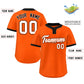 Custom Orange White-Black Classic Style Authentic Two-Button Softball Jersey Limited