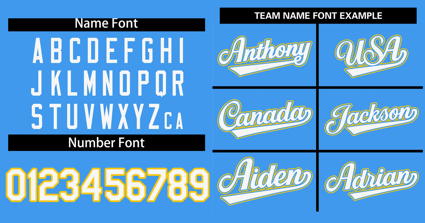 Custom Powder Blue White-Gold Raglan Sleeves Authentic Baseball Jersey Limited