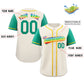 Custom Cream White-Yellow Raglan Sleeves Authentic Baseball Jersey Limited