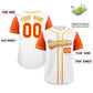 Custom White Orange-Purple Raglan Sleeves Authentic Baseball Jersey Limited