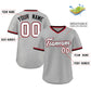 Custom Gray White-Black Classic Style V-Neck Authentic Pullover Baseball Jersey Limited