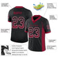 Custom Black Cardinal-White Mesh Drift Fashion Football Jersey Limited