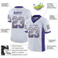 Custom White Purple-Old Gold Mesh Drift Fashion Football Jersey Limited