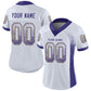 Custom White Purple-Old Gold Mesh Drift Fashion Football Jersey Limited