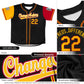 Custom Royal Gold-White Raglan Sleeves Authentic Baseball Jersey Limited