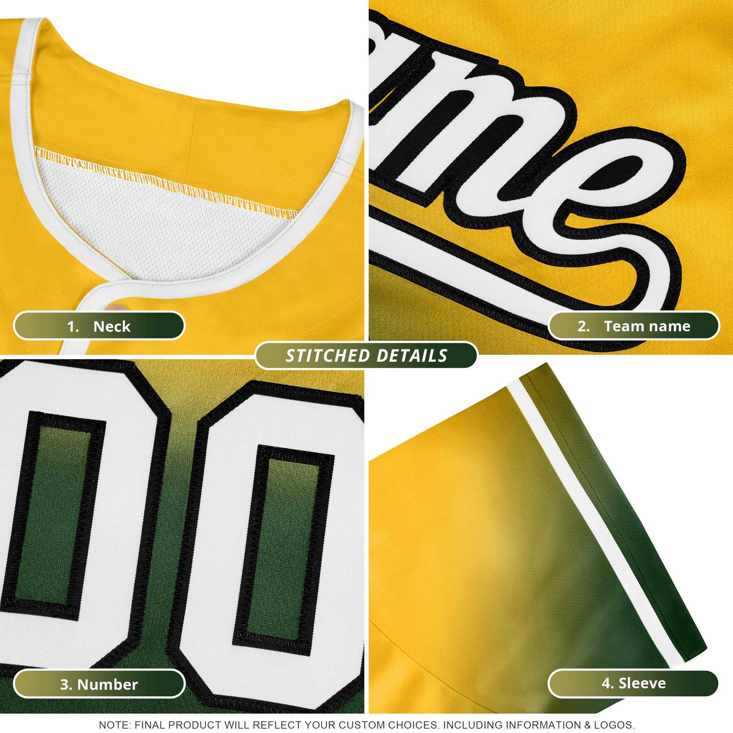 Custom Maroon Yellow Gradient Fashion Authentic Baseball Jersey Limited